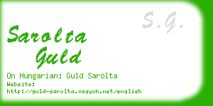 sarolta guld business card